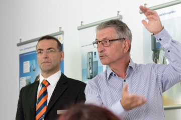 Dr. Andreas Wimmer (varmeco, links) und Andreas Leuenberger (BMS-Energietechnik AG, Schweiz) 