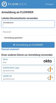 Beispiel-Screenshot: Neue Benutzeroberfläche der FLOWWER-App